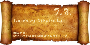 Tarnóczy Nikoletta névjegykártya